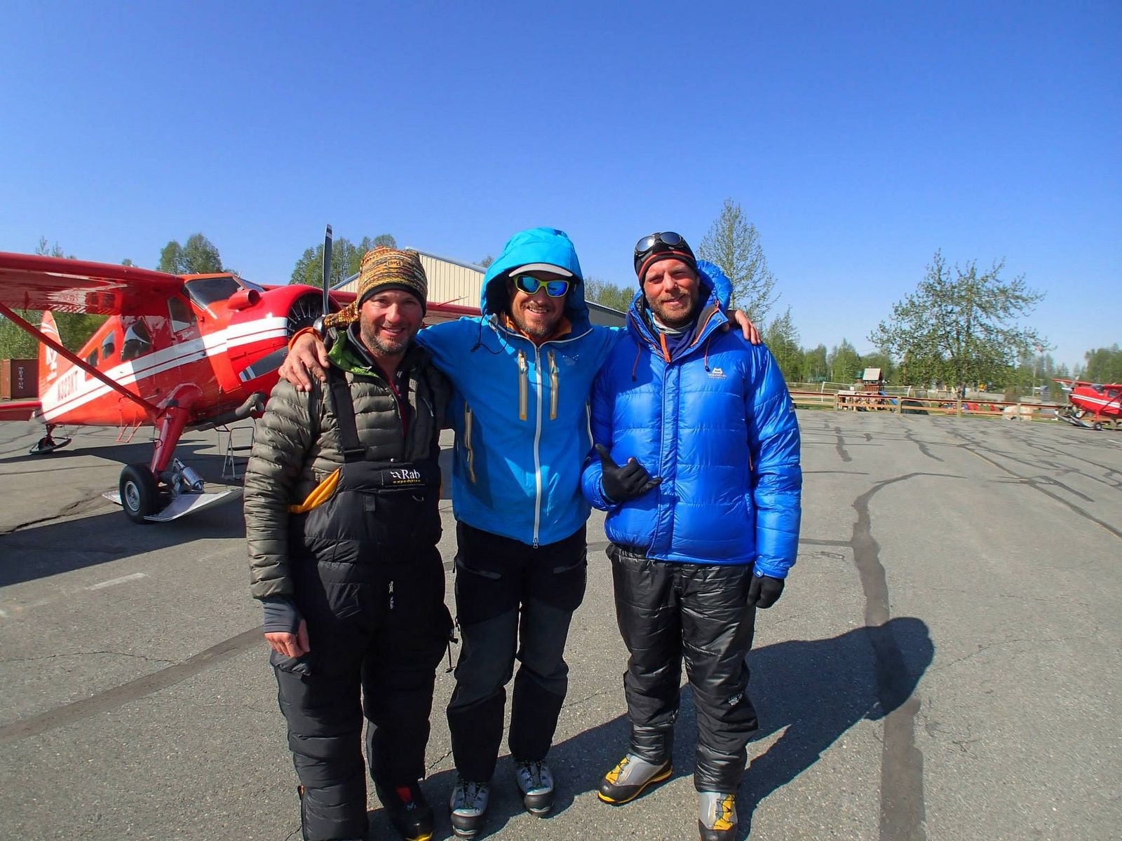 Michael, Kevin and myself back at Talkeetna air strip