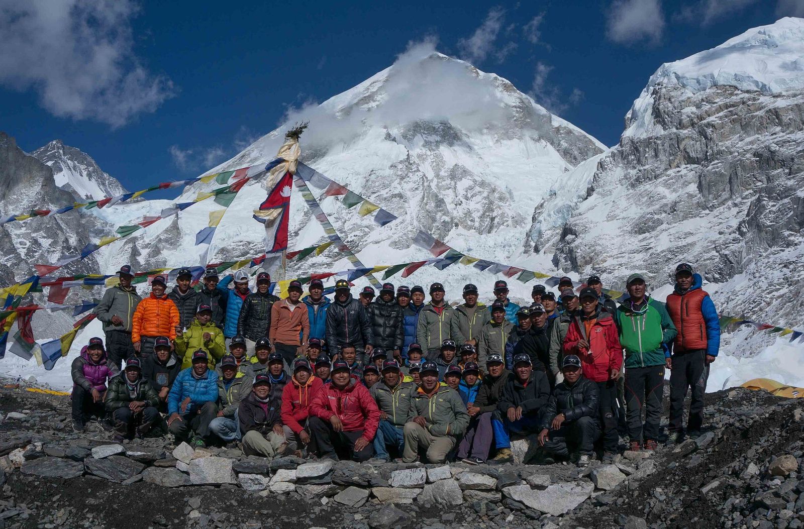 All the climbing Sherpa and cooks for our operator’s entire group (30+ clients)