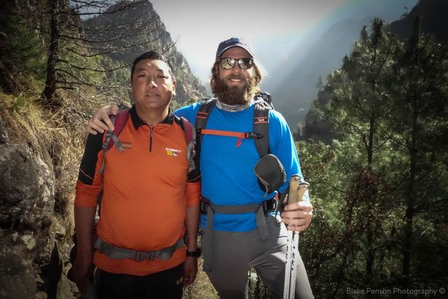 A local sherpa legend and myself