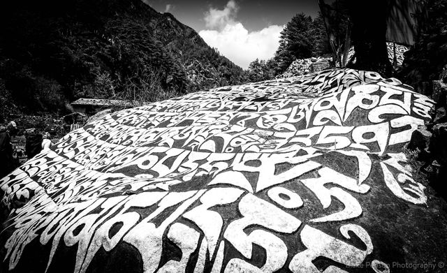 These giant carved and painted boulders are everywhere