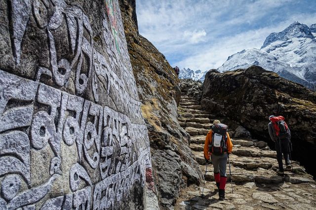 Paul walking past another religious site on this amazing path
