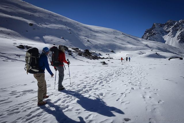 Leaving Lobuche