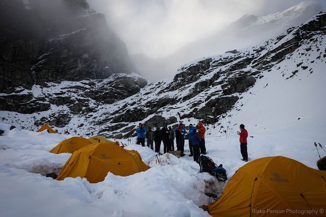 Not a lot to do outside the tent but stand around talking