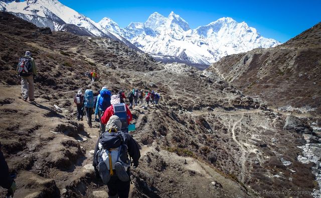 The retreat from Base Camp to Lukla
