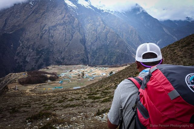 Our climbing Sherpa finally sets eyes on his home village after so many weeks