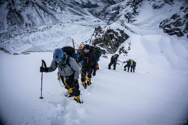 Heading up to the fixed lines (I am second)
