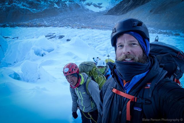 My personal Sherpa and myself at the beginning of the Icefall