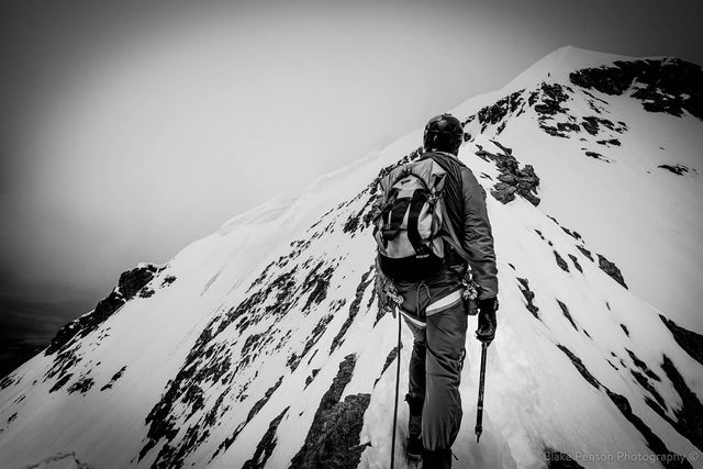 My guide leading the way up Mönch 4107m.