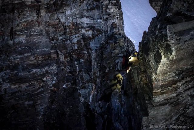 Matterhorn climb. My guide negotiating the route