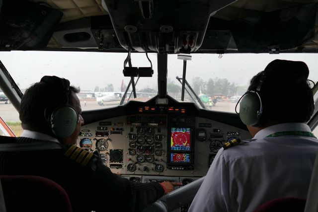 My view through the cockpit