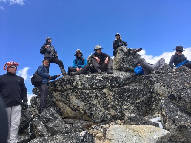 Most of the team on the top (I am the one you cannot see lying down with the blue jacket)