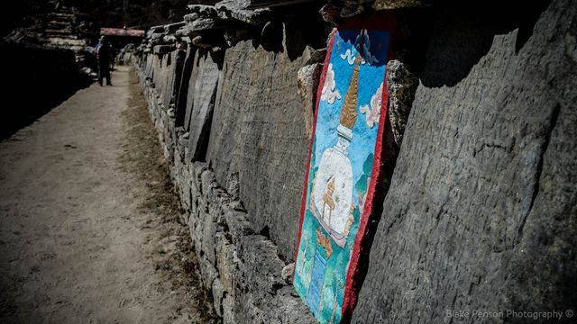 Mani stones in Khumjung