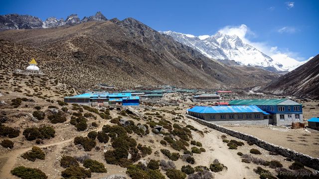 Firest views of Dingboche