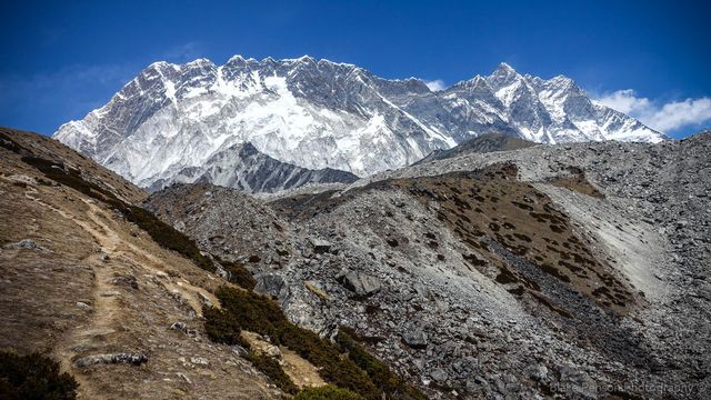 Looking across to mighty Nuptse and Lhotse