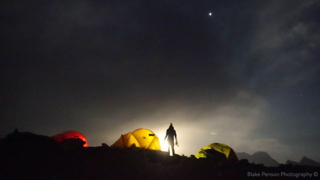 Full moon over our camp