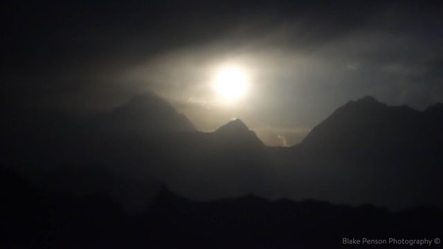 Full moon over our camp