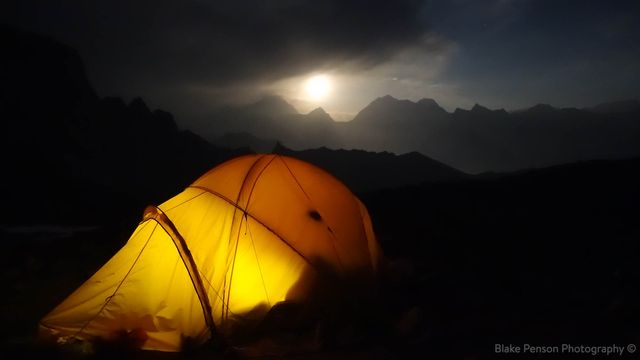 Full moon over our camp