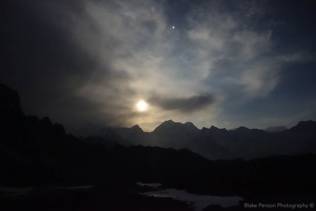 Full moon over our camp