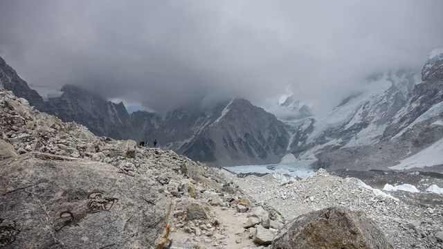The Khumbu Glacier which holds Base Camp