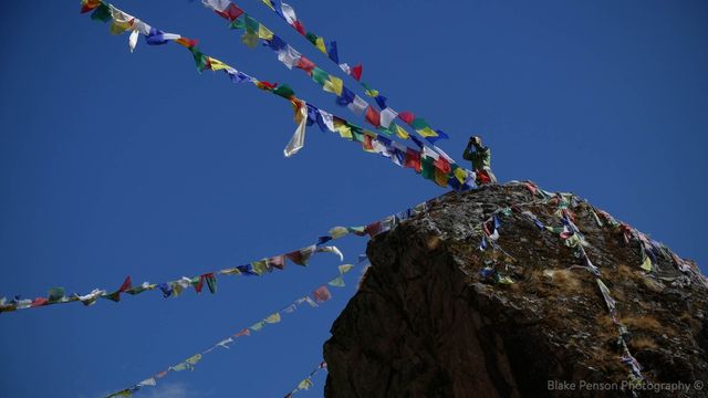 Our expedition leader creating more panoramas up at the monatary