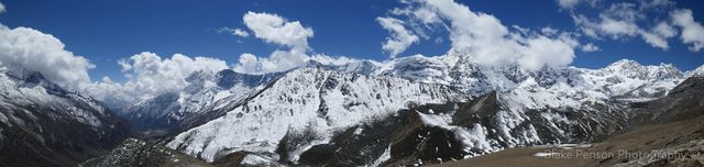 View straight down into the valley