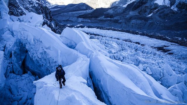 Our expedition leader following the trail