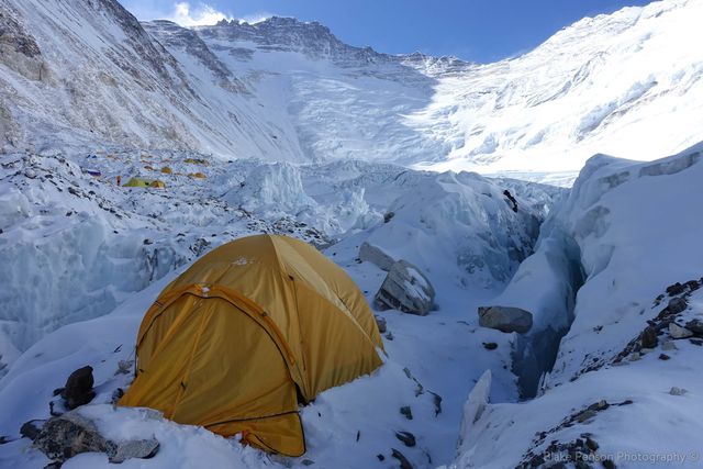 Odd location for a tent