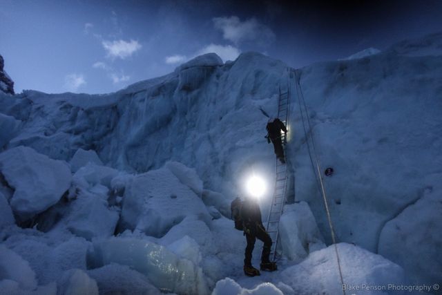 Photo from Base Camp to the South Col (Camp 4)