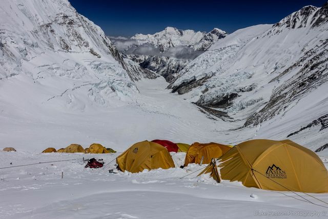 View from our tent – looks pretty safe in this photo
