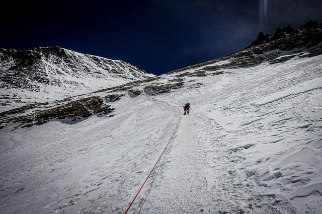 Approaching the traverse before the Yellow Band