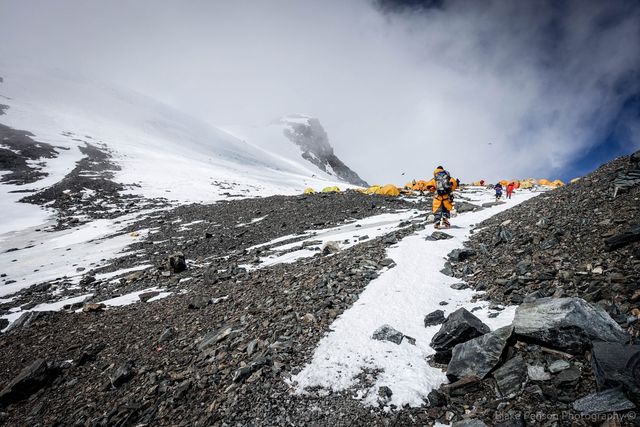Rory approaching Camp 4 at the South Col